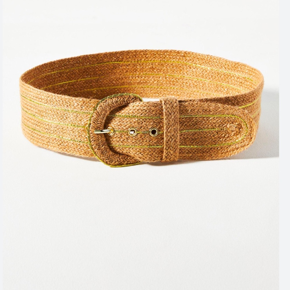 ANTHROPOLOGIE - Jute Wide Waist Belt